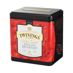 Trà Xanh Kiểu Anh Buổi Sáng, Golden Tipped English Breakfast, Loose Tea Leaf, 3.53 oz (100g) - TWININGS